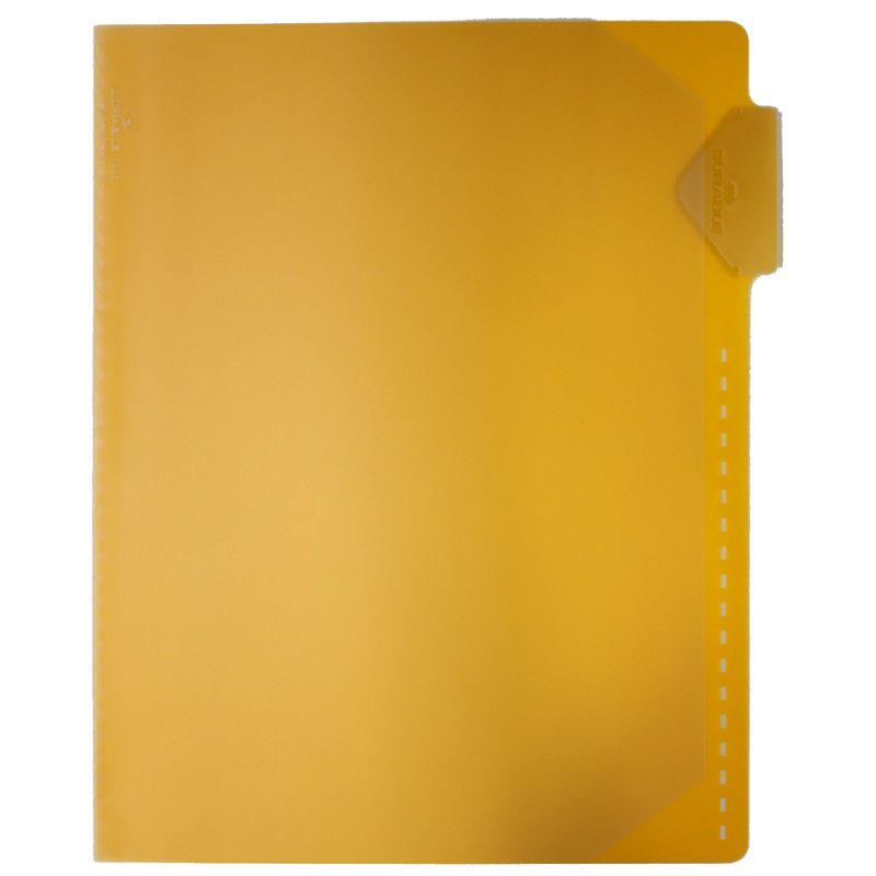 DURABLE kaartenbakhoezen A4, geel, perforatie, 50 stuks
