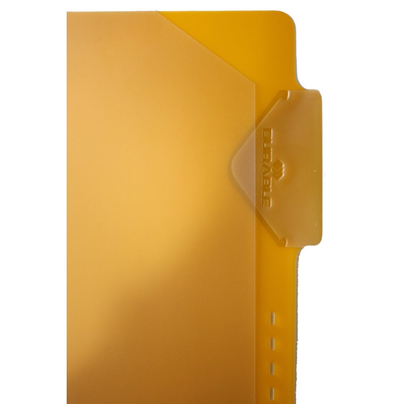 DURABLE housses pour boîtes à fiches A4, jaune, perforation, 50 pièces