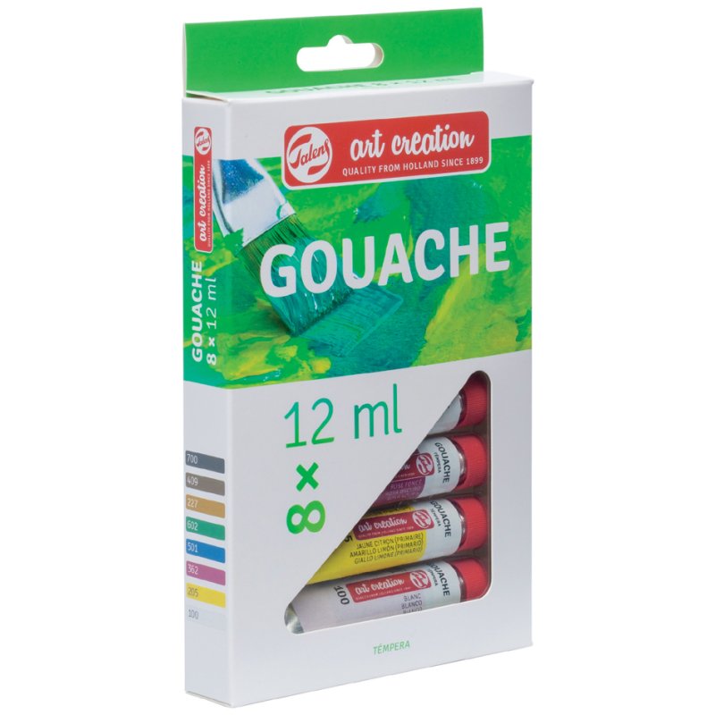 Royal Talens peinture gouache ArtCreation, 12 ml, set de 8 tubes