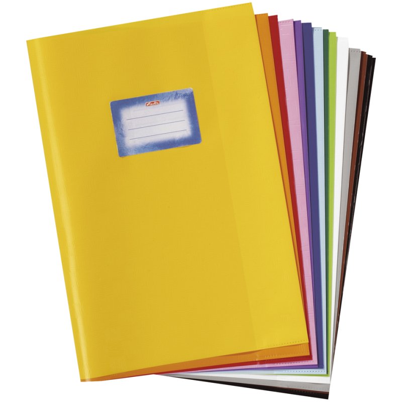 herlitz chemise cuir artificiel A4, sisal pressé, assorties, 10 pcs