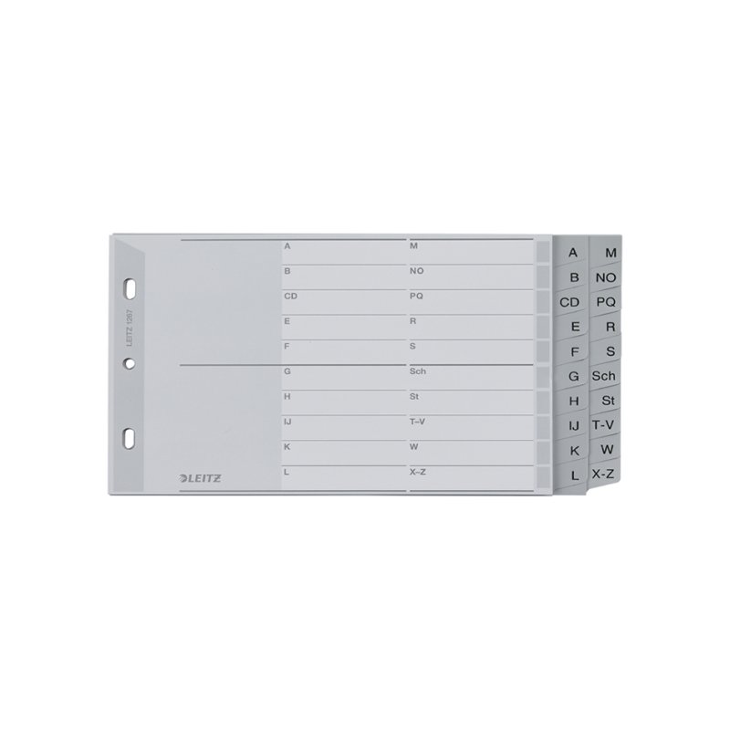 LEITZ intercalaires plastique A-Z, A5, PP, gris