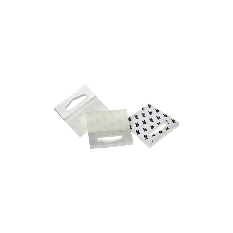 3M ScotchPad hang-tabs 1075, delta perforatie, 50,8×50,8 mm, transparant