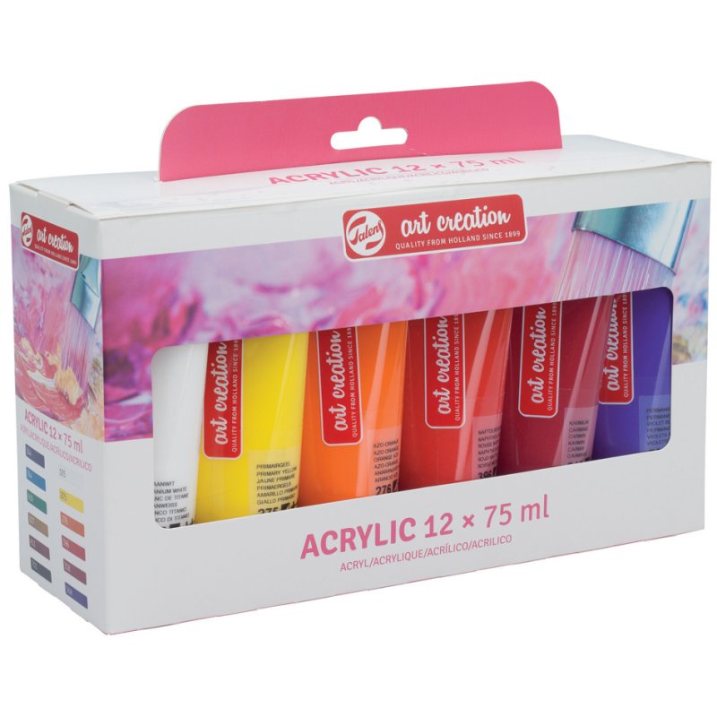 Royal Talens peinture acrylique ArtCreation, 75 ml, ensemble 12 pièces