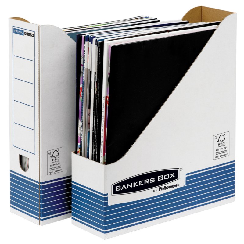 Fellowes BANKERS BOX SYSTEM archiefverzamelaar, blauw, A4, 100% gerecycled karton