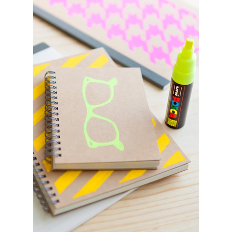 POSCA pigmentmarkers PC-8K, keilpunt 8,0 mm, zwart/wit/goud/zilver, 4 stuks