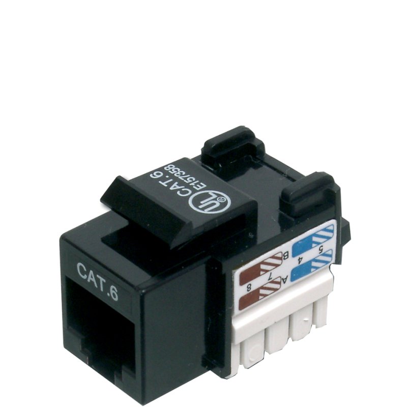DIGITUS module de cloison catégorie 5e, non blindée, noir, RJ45