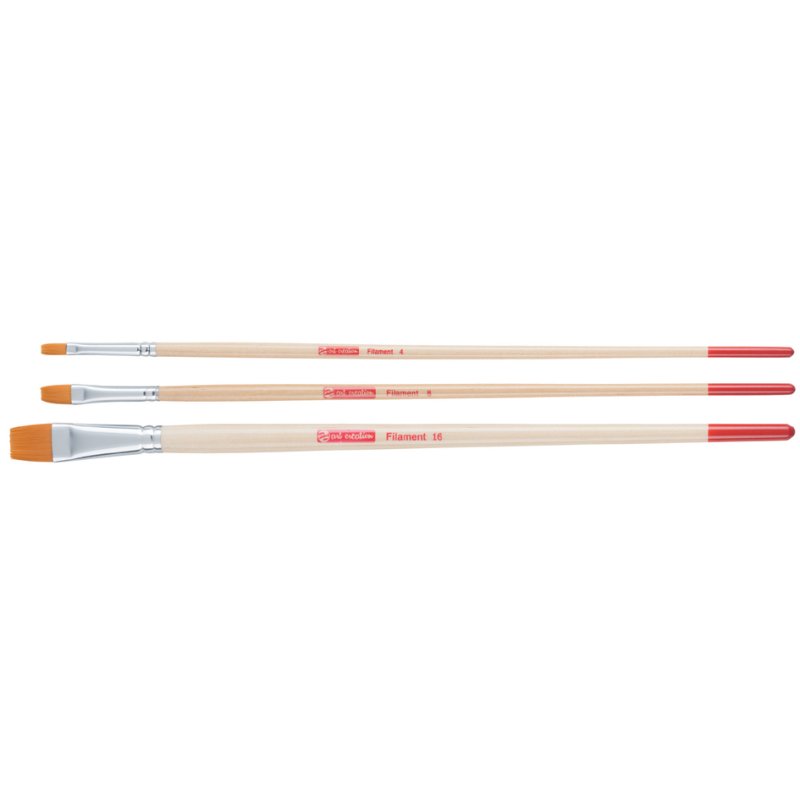 Royal Talens ArtCreation flat brushes, polyester, sizes 4-8-16, 3 pieces