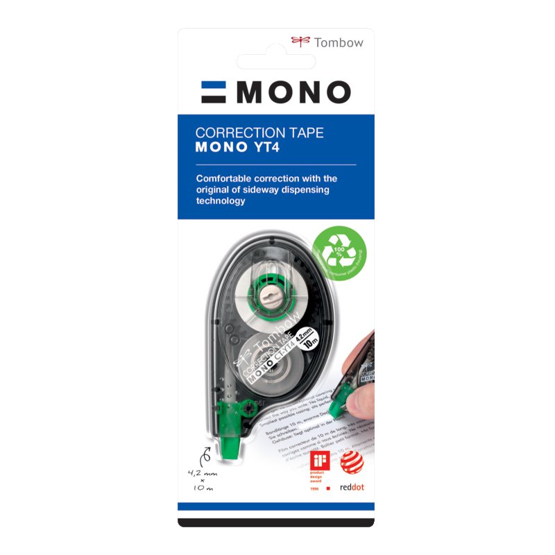 TOMBOW correctieroller MONO CT-YT4, 4,2 mm × 10 m, blister