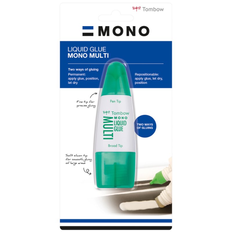 Tombow MONO MULTI vloeibare lijm, 2 praktische punten, 25 g