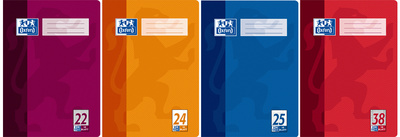 Oxford schrift A4 gelinieerd, wit, versterkte omslag blauw, 16 bladen