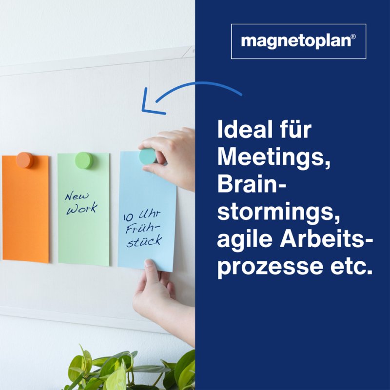 magnetoplan Cartes de modération rectangulaires, 200 × 100 mm, assorties colorées, 250 pièces