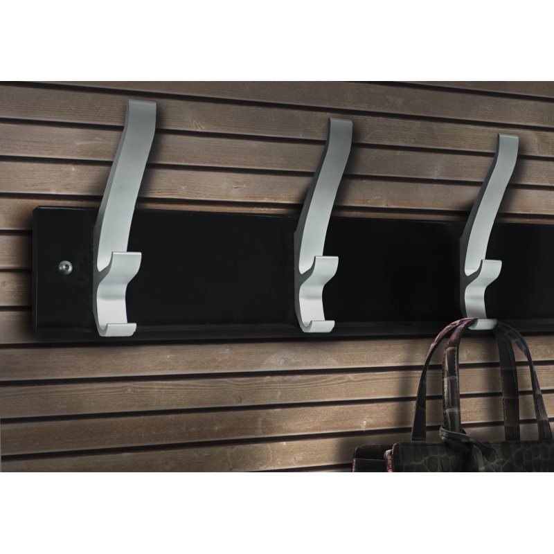 UNiLUX coat hooks Cypres, aluminium, black, 4-hook