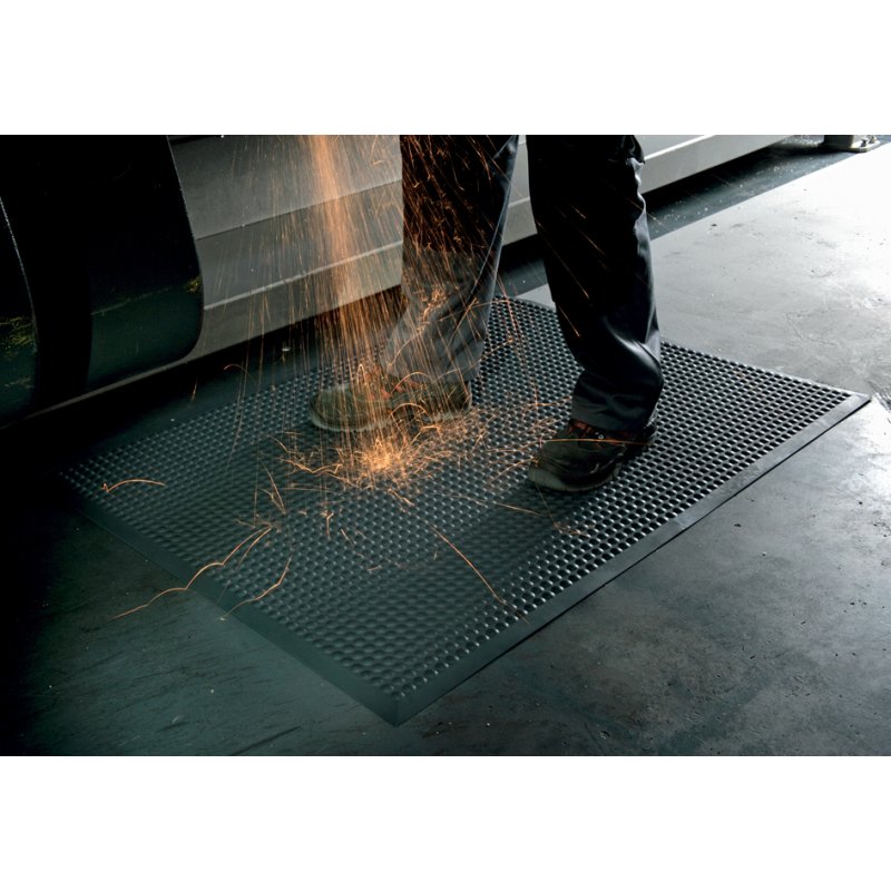 Miltex tapis de travail Yoga Ergo Fire ignifuge, gris, 95×125 cm