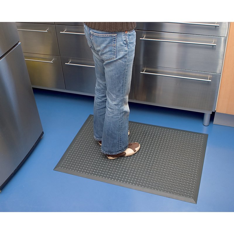 miltex tapis de yoga bureau standard, 650×950 mm, gris, 14 mm