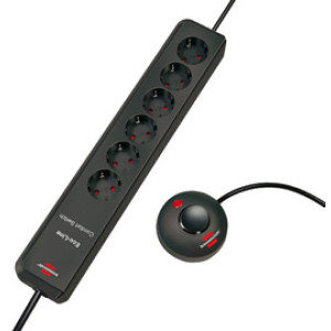brennenstuhl stekkerdoos Eco-Line Comfort Switch, 6-voudig, voetschakelaar, zwart