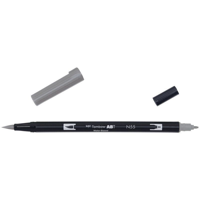 TOMBOW tweekleurige penseelstiften ABT DUAL BRUSH PEN, grijstinten, 12 stuks