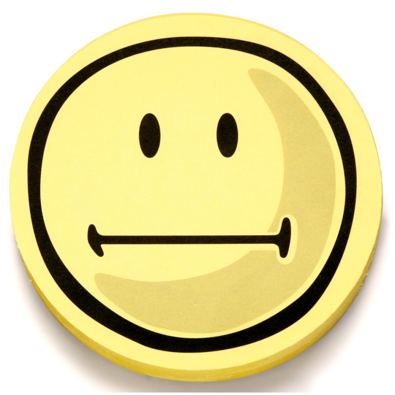 magnetoplan symboles d'évaluation smileys négatif, rond, jaune/noir, 100 mm