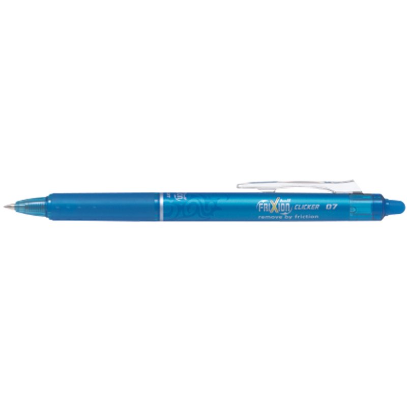 PILOT rollerpen FRIXION BALL CLICKER 07, lichtblauw, 0,35 mm