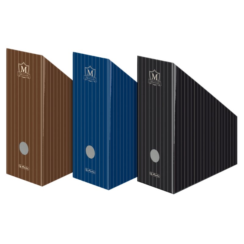 herlitz Montana tiroir de rangement debout, format A4, noir, carton ondulé