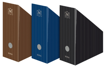 herlitz kartonnen ordner Montana A4, blauw, naalstrepen-design