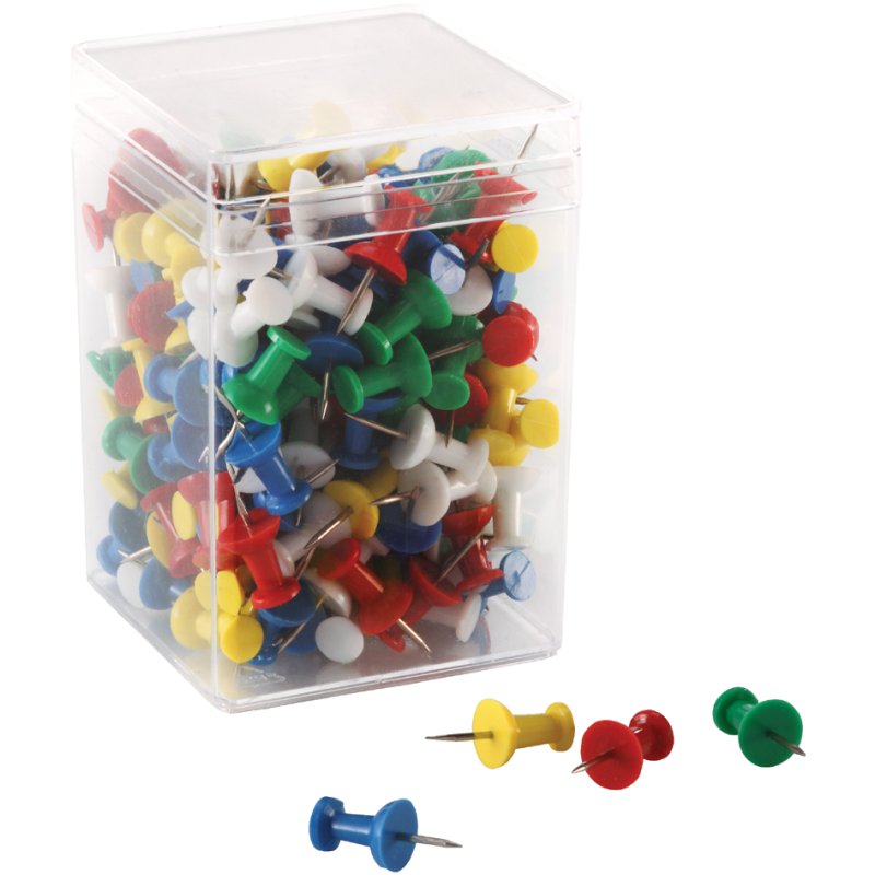 magnetoplan prikbordnaalden, gekleurd, 200 stuks