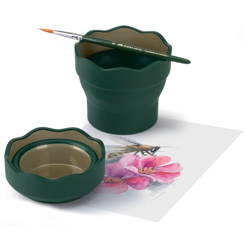 Faber-Castell gobelet eau Click & Go, bleu, pliable