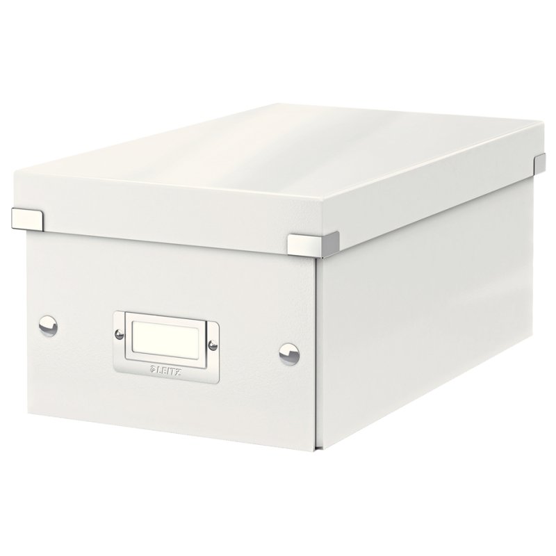 LEITZ Boîte de rangement DVD Click & Store WOW, blanc, 22 DVDs