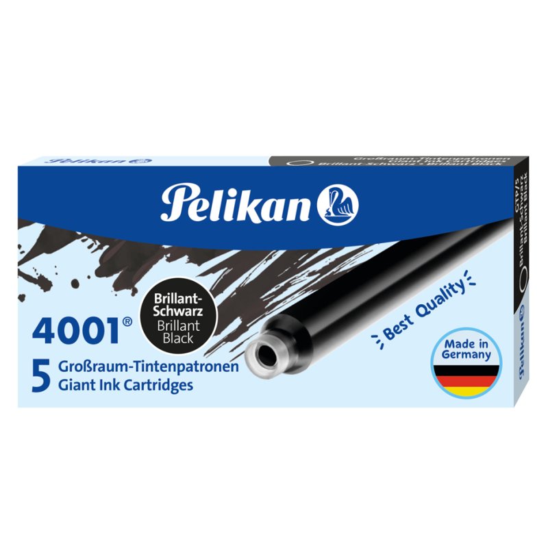 Pelikan cartouches d'encre grande capacité, bleu royal, effaçable, 5 pièces