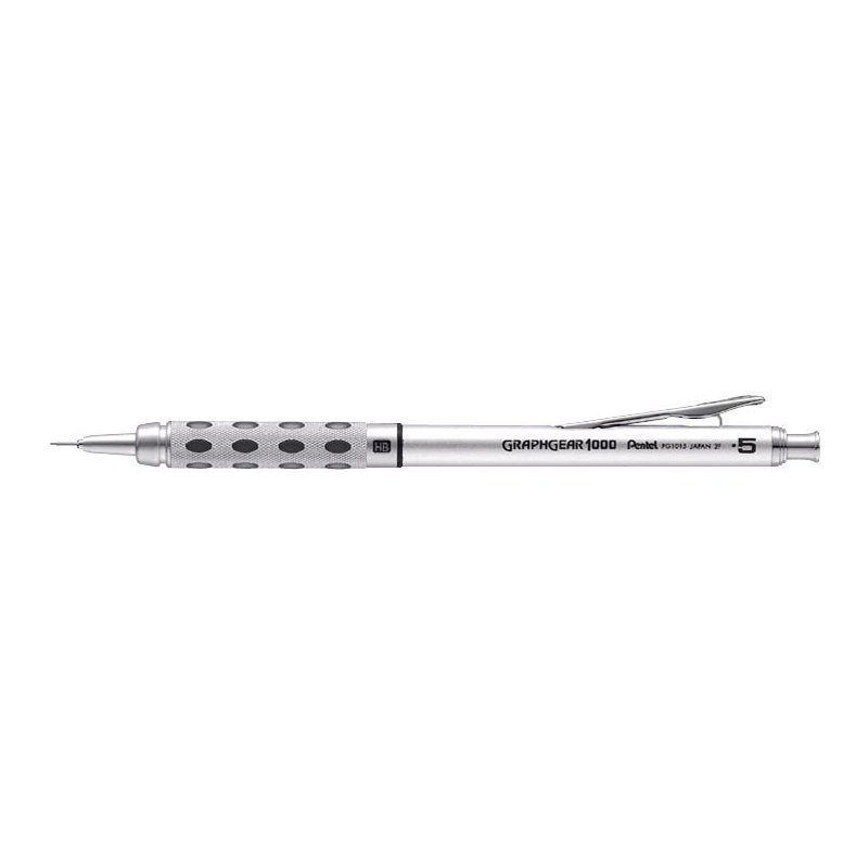 Pentel Graphgear 1000 vulpotlood, 0,9 mm, zilver/geel