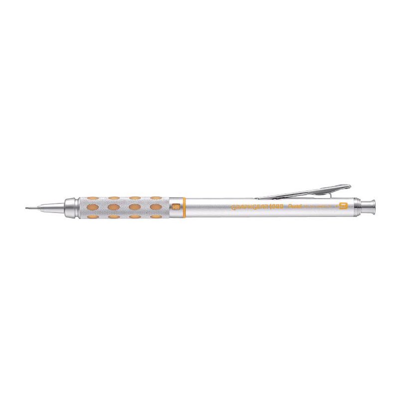 Pentel Graphgear 1000 vulpotlood, 0,9 mm, zilver/geel