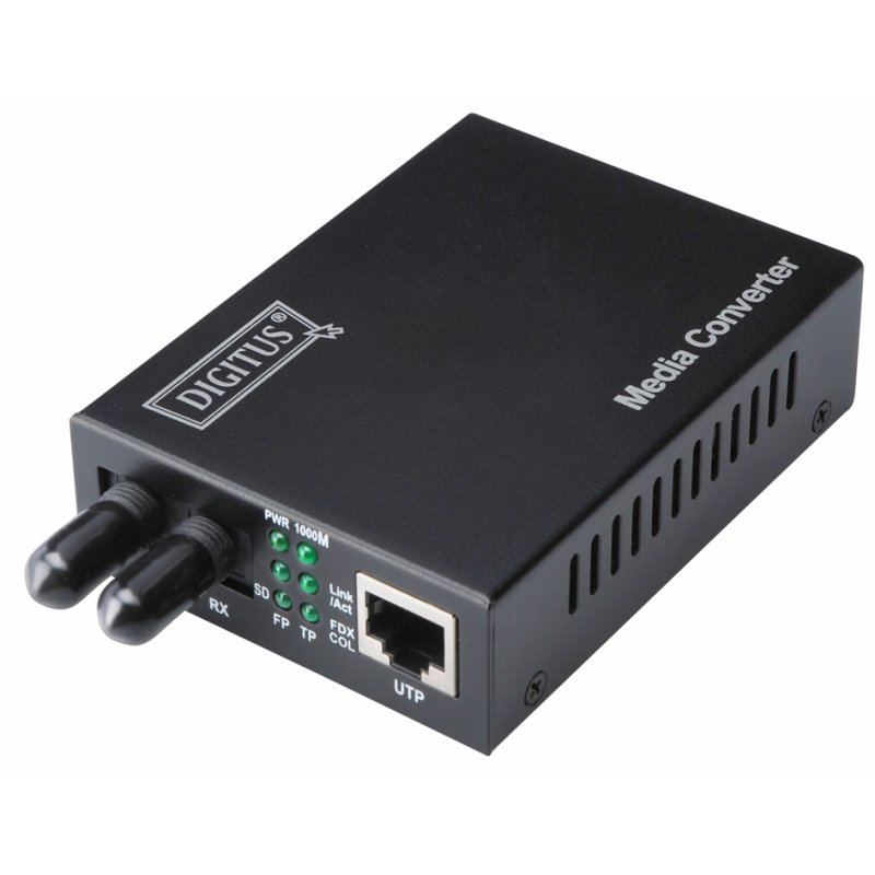 DIGITUS Gigabit mediaconverter, RJ45/ST, multimode, 0,5 km