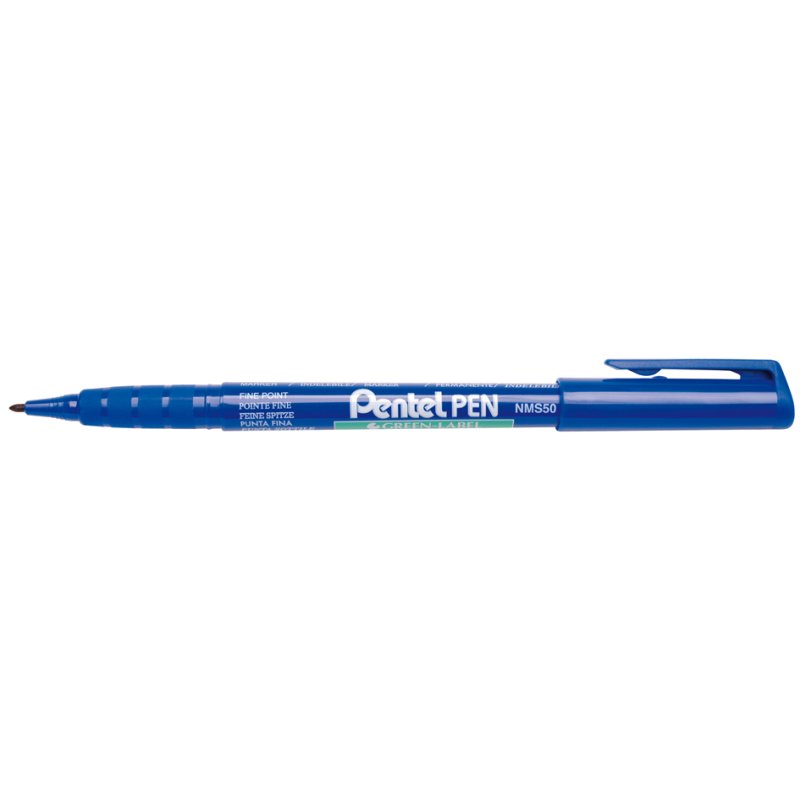 Pentel marqueur permanent GREEN-LABEL, bleu, 0,9 mm