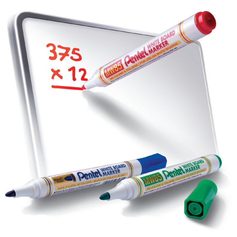 Pentel marqueur tableau blanc rond, bleu, 1,9 mm