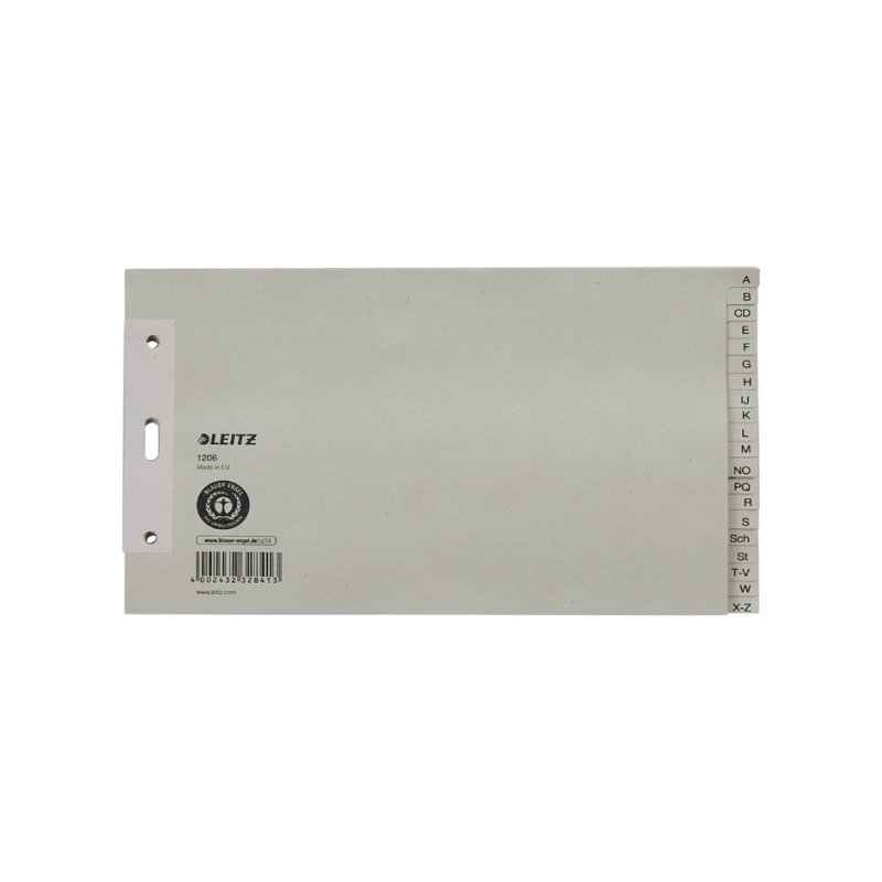 Leitz intercalaires registre A-Z, A5 paysage, 20 pièces, gris