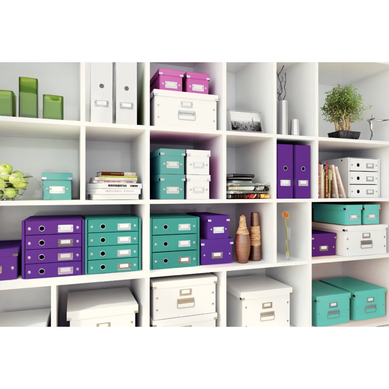 LEITZ bloc à tiroirs Click & Store WOW, bleu, 3 tiroirs, A4