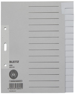 LEITZ tabbladen register blanco A5, grijs, 15-delig