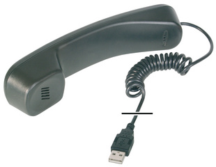 DIGITUS USB-telefoonhoorn, Plug & Play, zwart