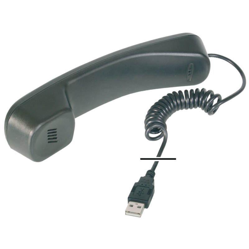 DIGITUS USB-telefoonhoorn, Plug & Play, zwart