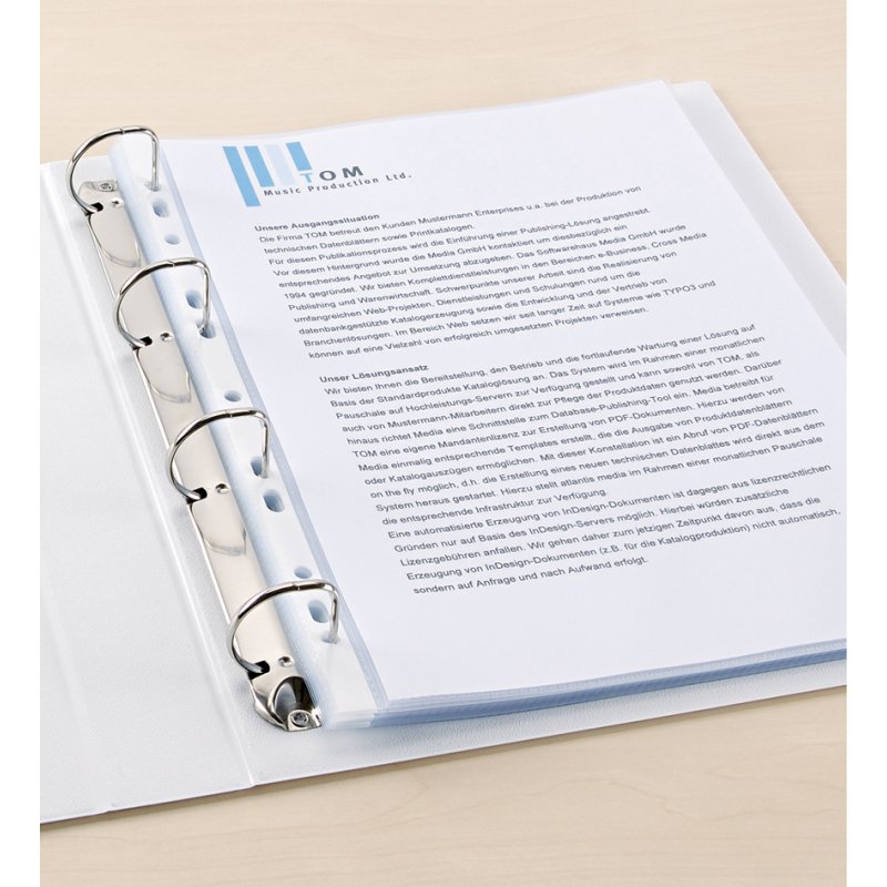 Oxford pochettes perforées Premium, A4, PP transparent 0,12 mm, 100 pièces