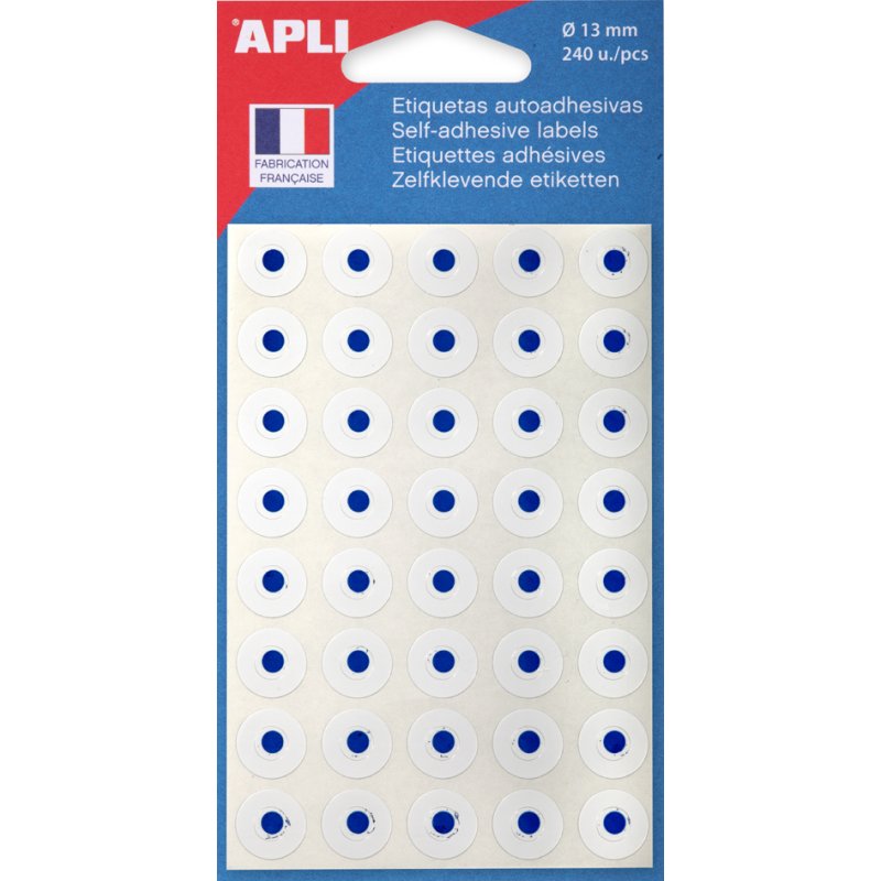 APLI Renforts de trous blancs, 13 mm, 240 pièces