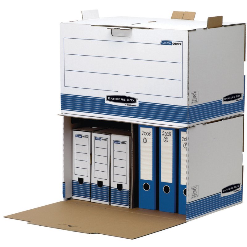 Fellowes conteneur d'archivage PRIMA, 100% carton recyclé, empilable, 5 pièces