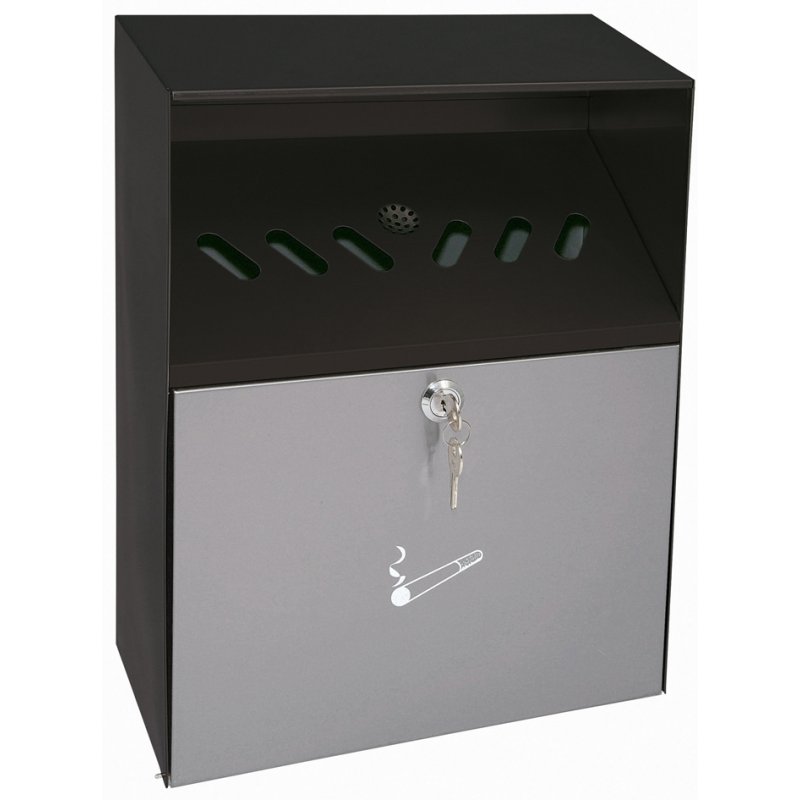 WEDO porte-documents mural avec toit résistant aux intempéries, exécution acier, noir, 6,8 l