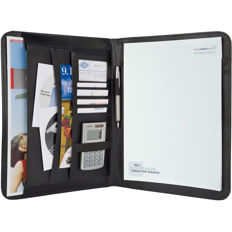 WEDO schrijfmap Elegance, A4, kunstleder/nylon, zwart
