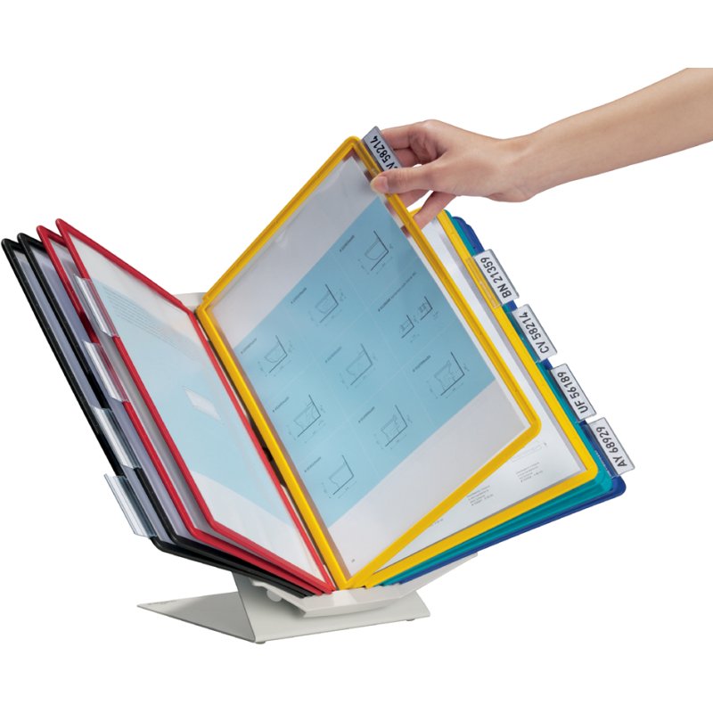 DURABLE système d'affichage VARIO pro 10, A4, set complet, 10 panneaux de visualisation