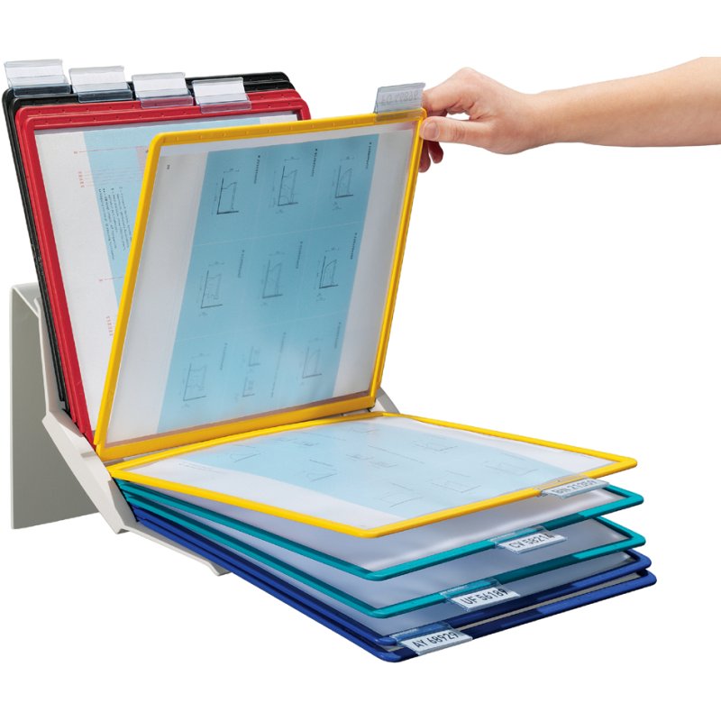 DURABLE système d'affichage VARIO pro 10, A4, set complet, 10 panneaux de visualisation
