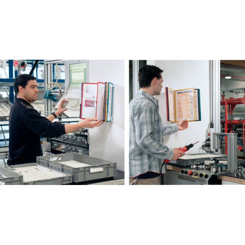 DURABLE wall display system VARIO wall 10, assorted colours, complete set, A4, 10 display panels