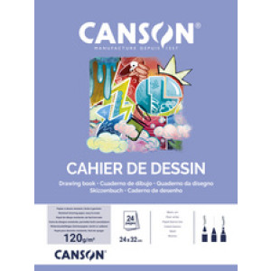 Canson tekenblok blank, 125 g/m², 240×320 mm, 12 vel