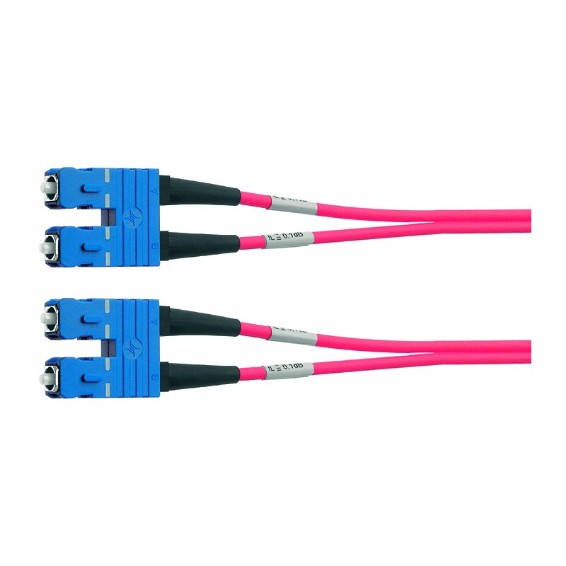 TELEGÄRTNER câble de brassage fibre optique SC-SC duplex, OM3, 1 m