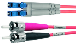 TELEGÄRTNER glasvezel patchkabel, 2x ST-LC duplex, OM3, 10 m