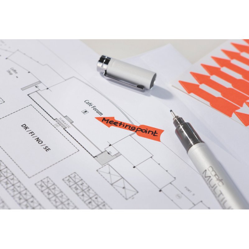 AVERY Zweckform étiquettes d'avertissement avec flèches, orange, 39×9 mm, 63 pièces